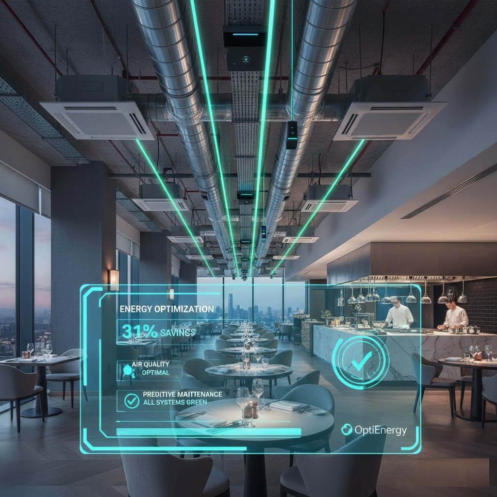 Colorful HVAC ducts with DCV sensor photo